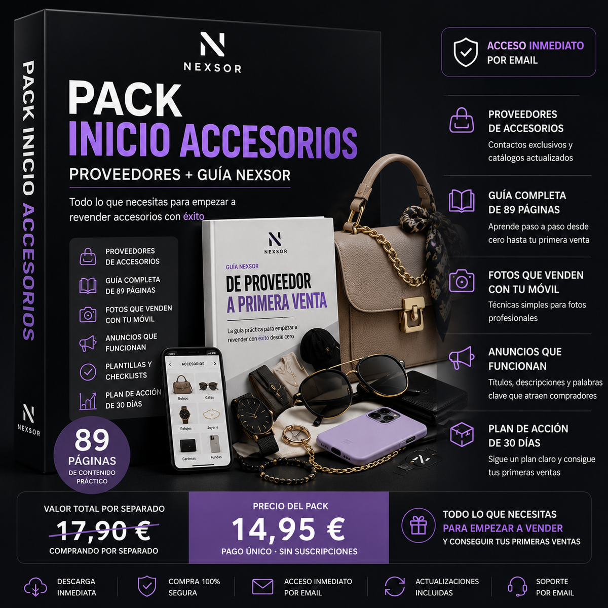 Pack Inicio Accesorios — Proveedores + Guía NEXSOR
