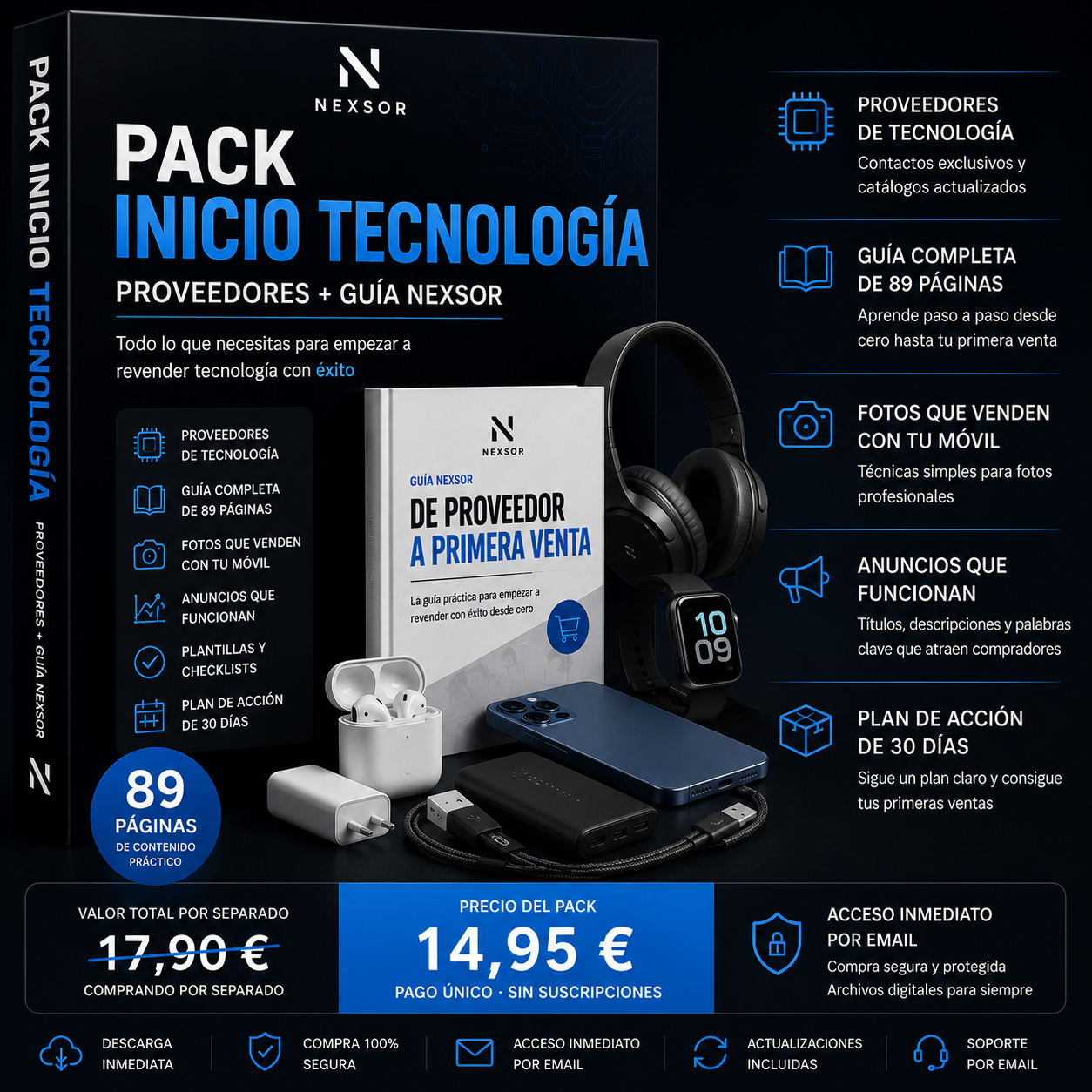 Pack Inicio Tecnología — Proveedores + Guía NEXSOR